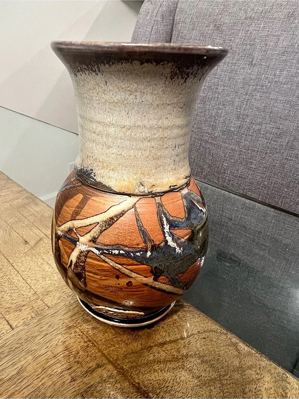 Vintage pottery vase marked Amir